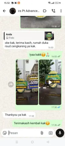 Testimonial Papan Bunga Pernikahan citra indah city