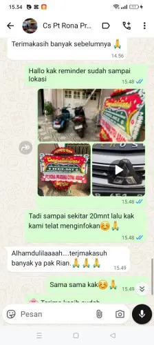 Testimonial Papan Bunga citra indah city